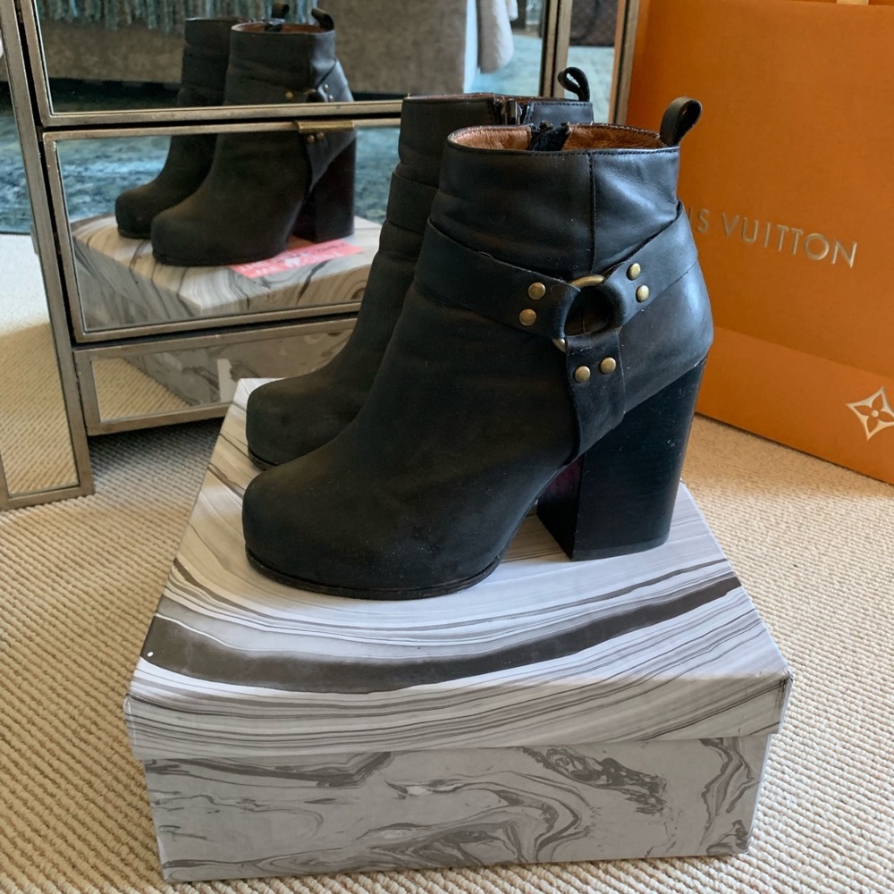 Jeffrey Campbell x Nastygal Rum Moto Harness Boot